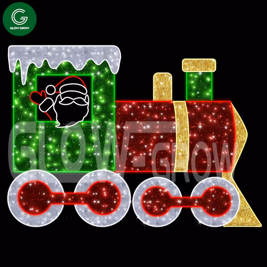 装飾イベントガーデンパーク 3D LED サンタクロースモチーフライトストリート/ショッピングモール用